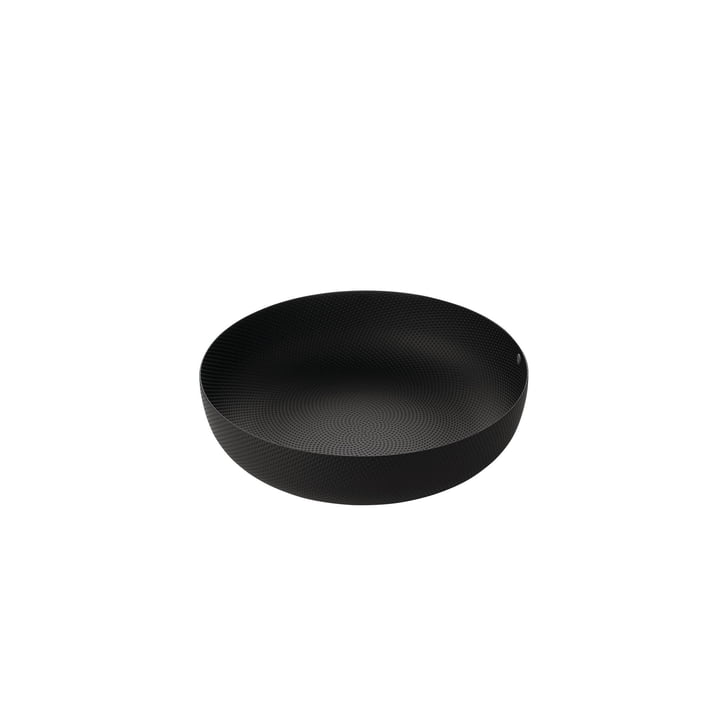 Skål Ø 24 x H 6 cm af Alessi i sort med relieffdekoration