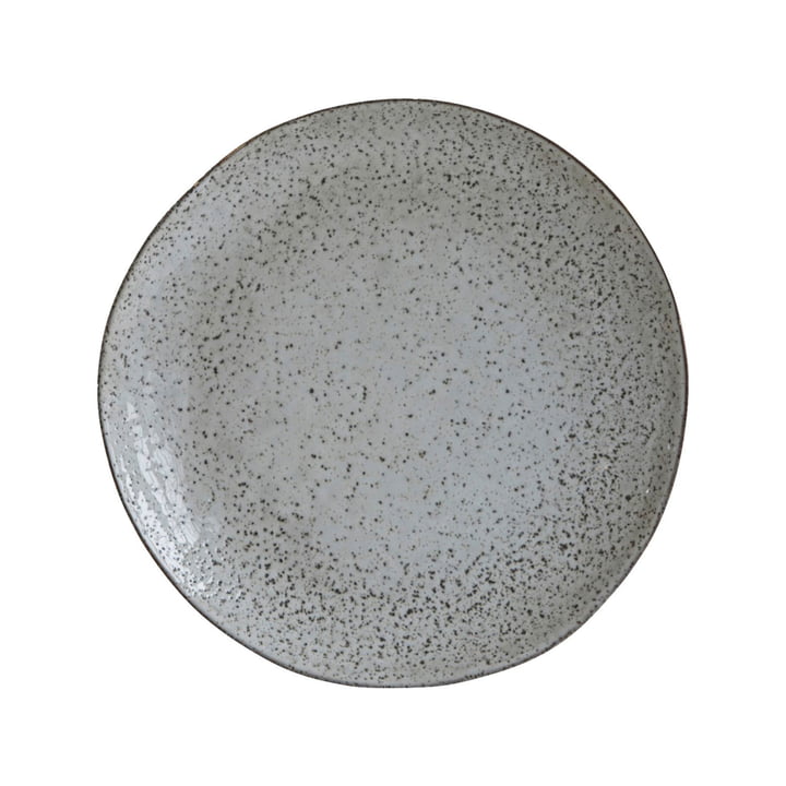 Rustic dyb tallerken, Ø 25 x H 5 cm, gråblå fra House Doctor