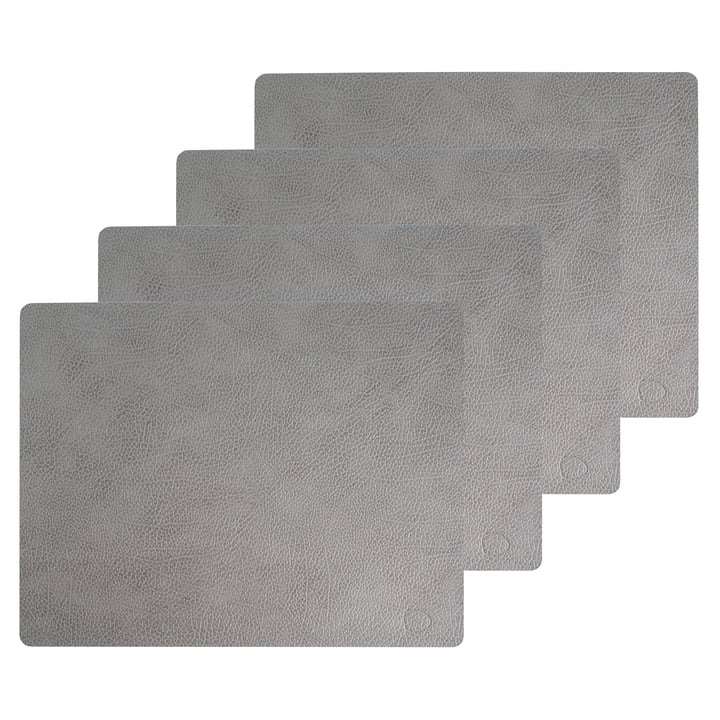 Dækkeserviet Square L, 35 x 45 cm fra LindDNA i Hippo antracit - grå (sæt med 4)