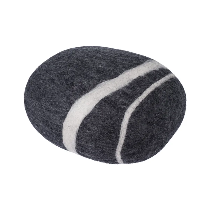 Pebble pude Hugo XL fra myfelt i mørkegrå meleret