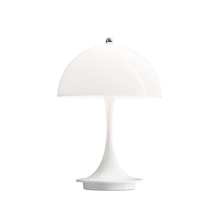 Panthella Portable batteri LED bordlampe fra Louis Poulsen i hvid
