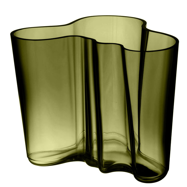 Aalto Vase Savoy 160 mm fra Iittala i mosgrøn
