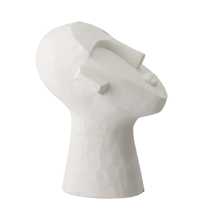 Hovedskulpturabstrakt H 22 cm fra Bloomingville i hvid beton