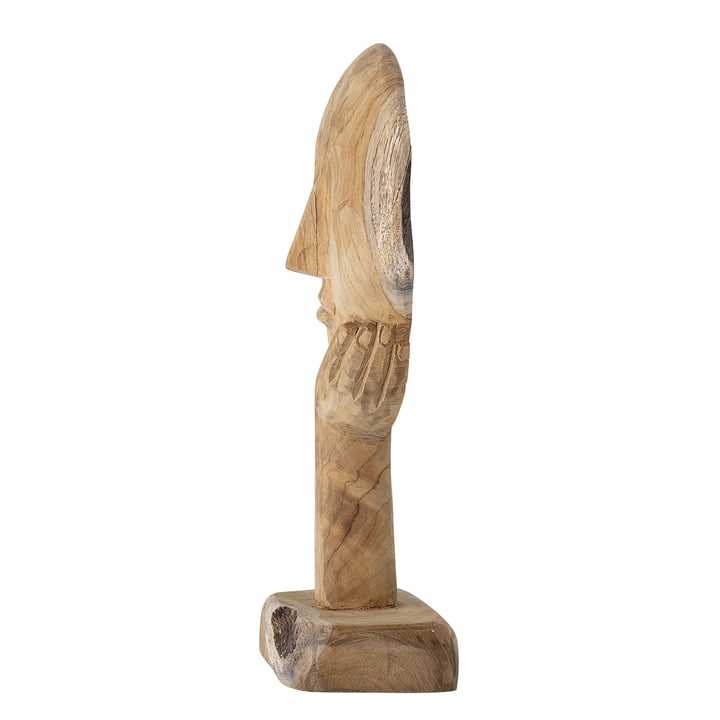 Hovedskulpturabstrakt H 35 cm fra Bloomingville lavet af genanvendt træ