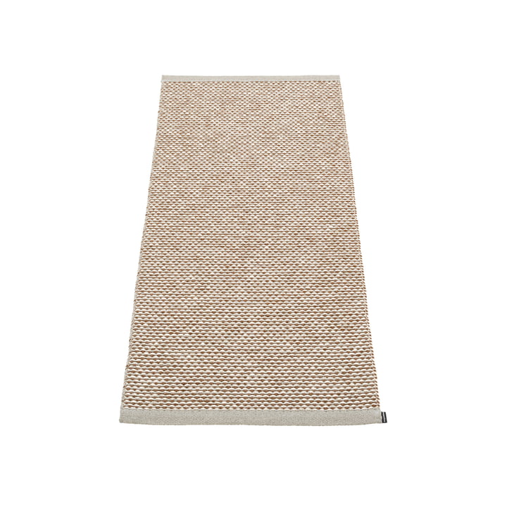 Effi-tæppe 60 x 125 cm af Pappelina i varm grå / brun / vanilje