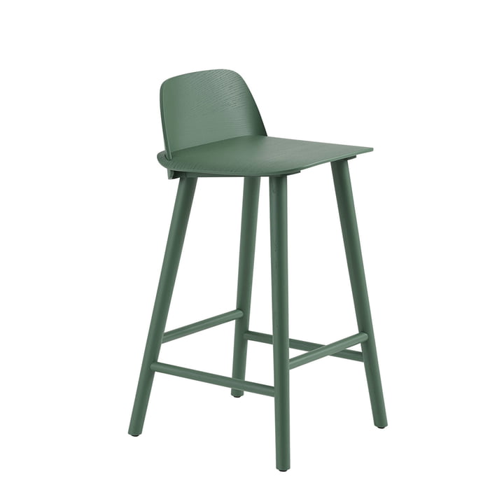 Nerd barstol H 65 cm af Muuto i grøn