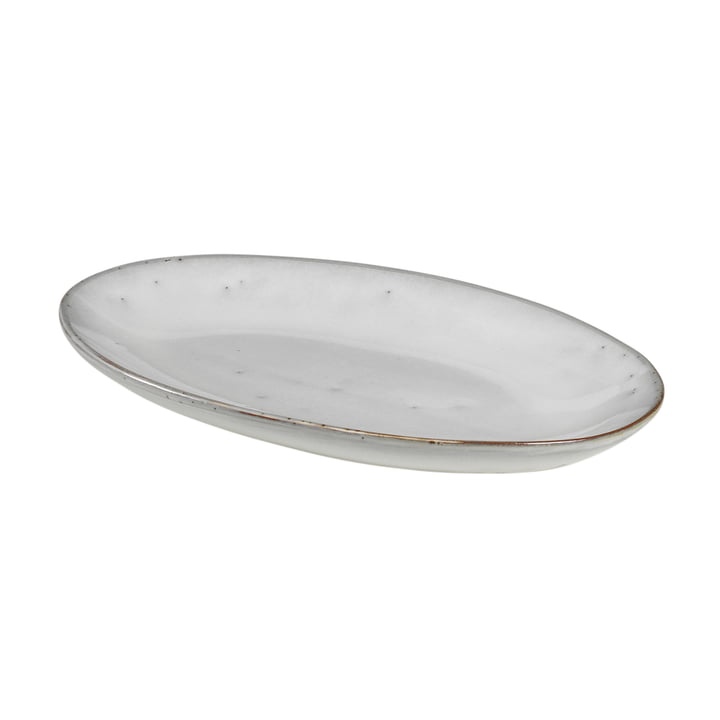 Nordic serveringsfad oval S, 22 x 13,6 cm, sand fra Broste Copenhagen