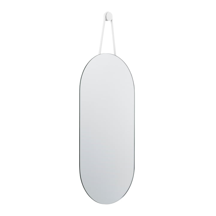 Zone Denmark - A-serie væg spejl oval, 60 x 30 cm, hvid