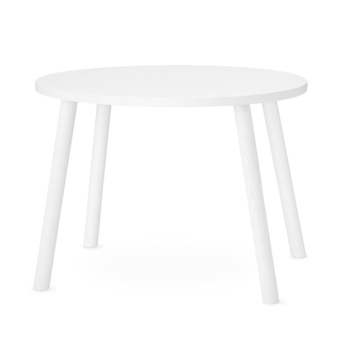 Mouse børns table ovale 64 x 46 cm x Nofred i hvid