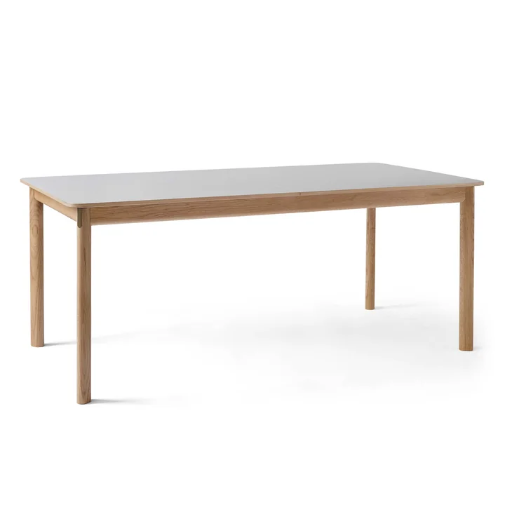 Patch HW1 spisebord 180 x 90 cm efter & tradition i hvidolieret eg / Fenix Nano laminat beige arizona 0748