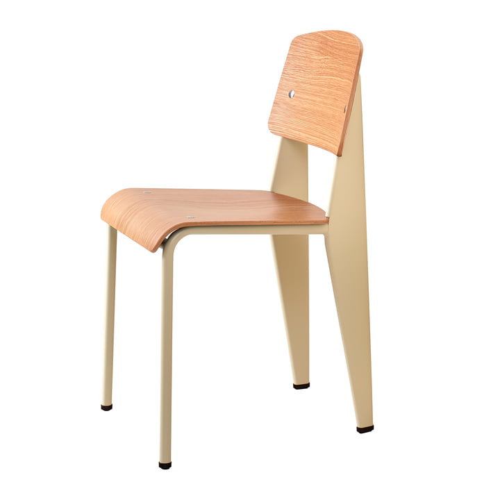 Prouvé Standard stol fra Vitra i naturlig eg / ecru