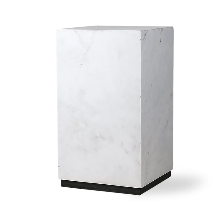 Blok sidebord S, marmor, hvid / sort af HKliving