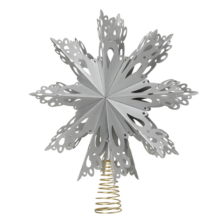 Christmas Star juletræstoppe Ø 30 cm, sølv fra Broste Copenhagen