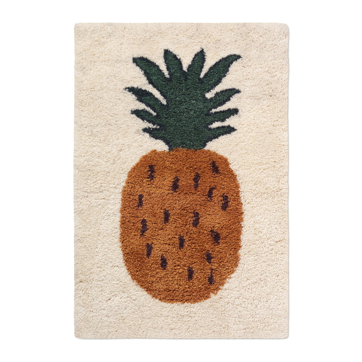 Fruiticana tæppe "Pineapple", L, fra ferm Living
