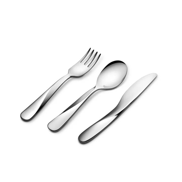 Giro Kids-bestik til børn, rustfrit stål (3 dele) fra Alessi