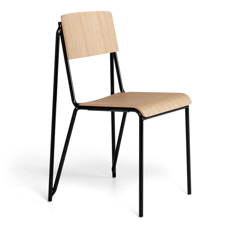 Petit Standard stol, sort / eg matlakeret af Hay