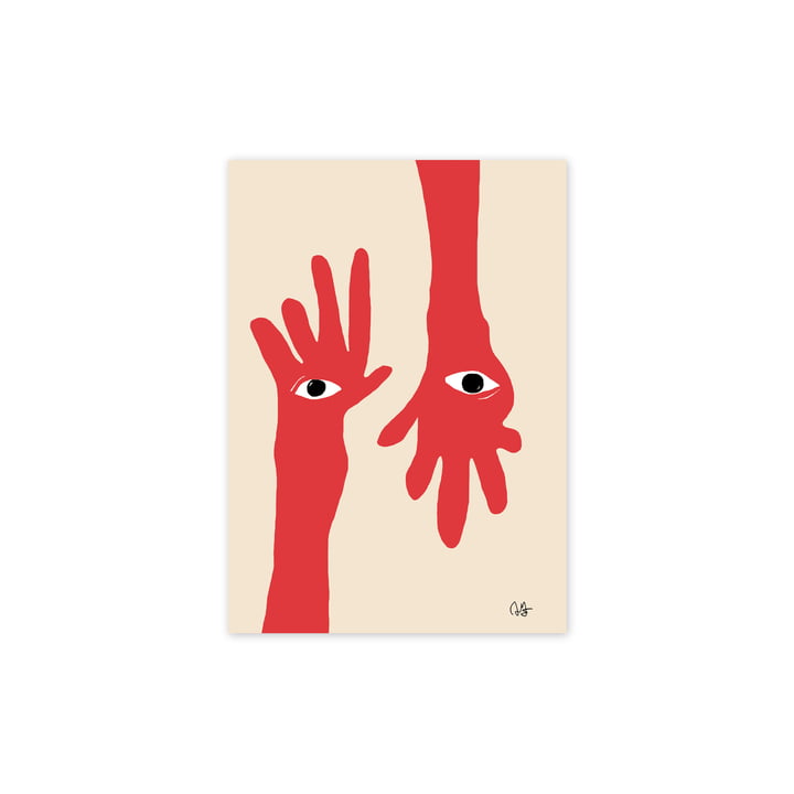 Hamsa Hands plakaten, 30 x 40 cm fra Paper Collective