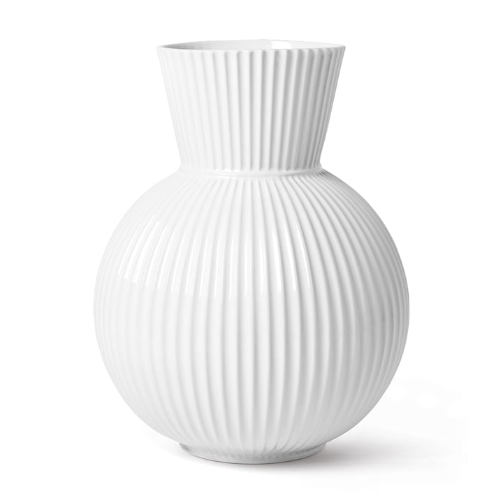 Lyngby Tura vase, H 34 cm, hvid af Lyngby Porcelæn
