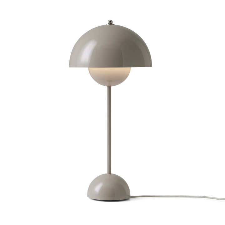 FlowerPot bordlampe VP3 by & Tradition i grå-beige