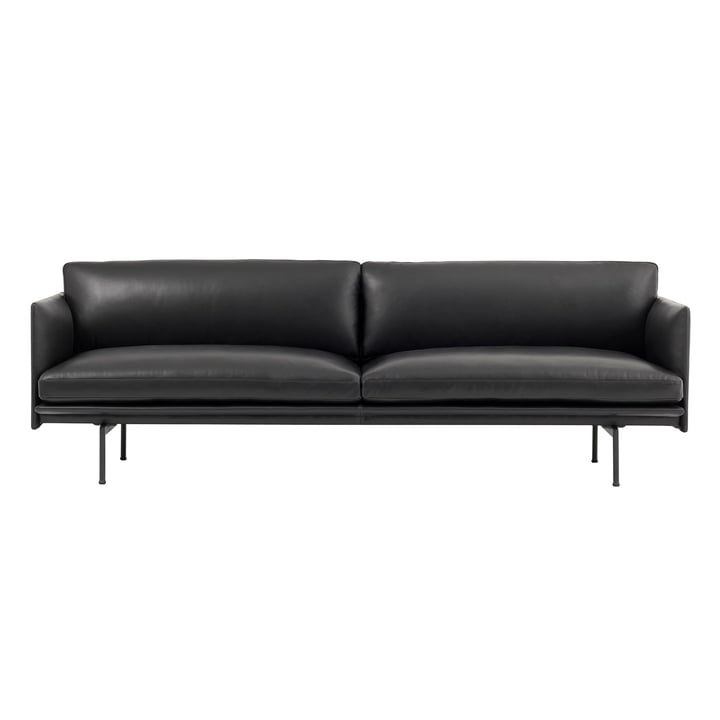 Outline 3-personers sofa fra Muuto i sort