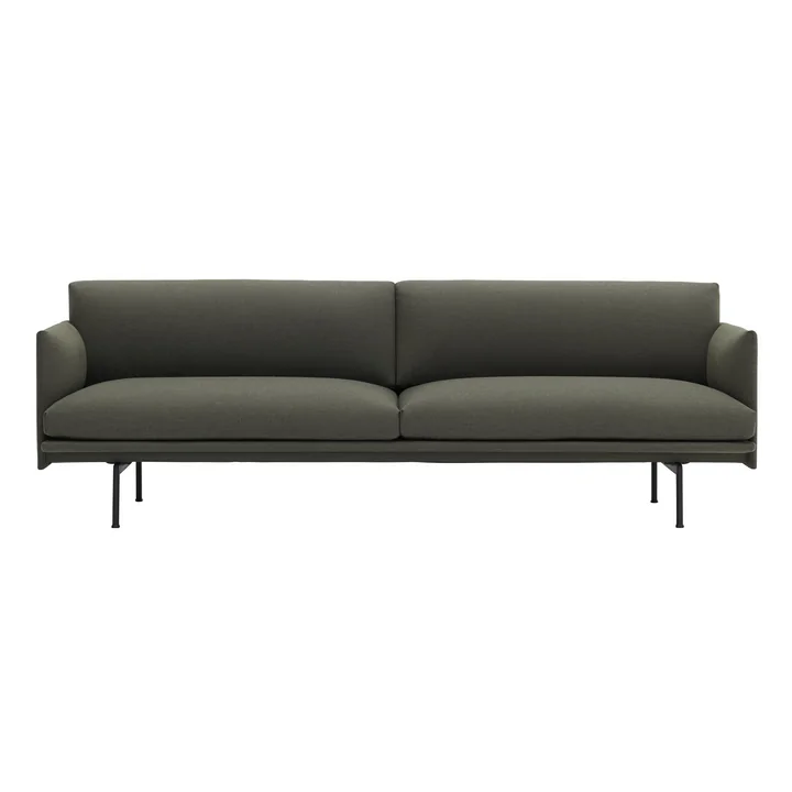 3-personers Outline sofa fra Muuto i green fiord 961