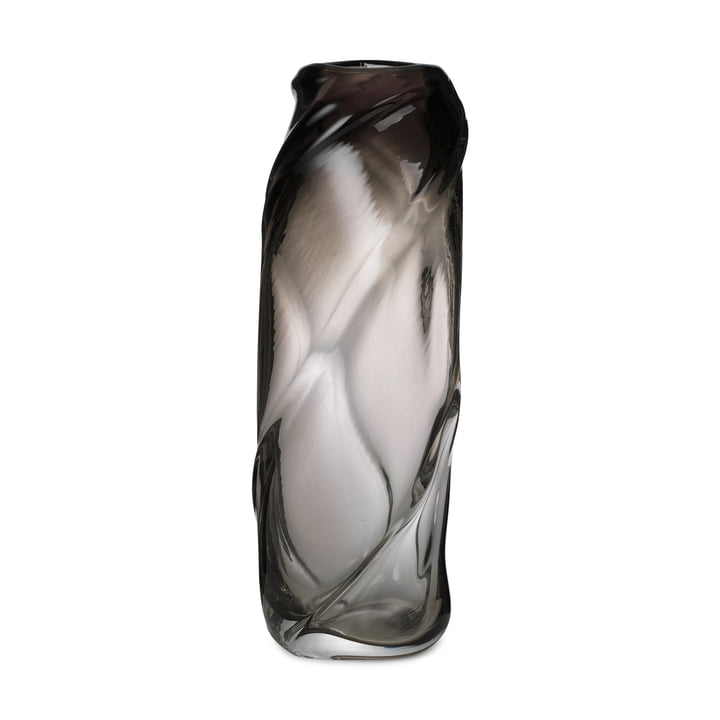 The Water Swirl Vase fra ferm Living i smoked grey