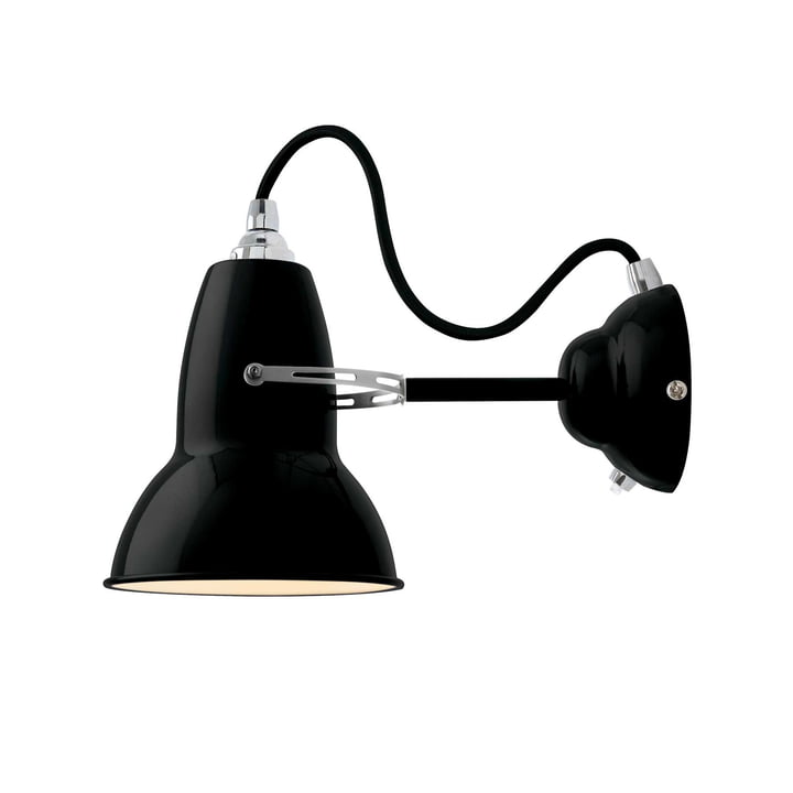 Original 1227 væglampe, sort kabel, Jet Black fra Anglepoise