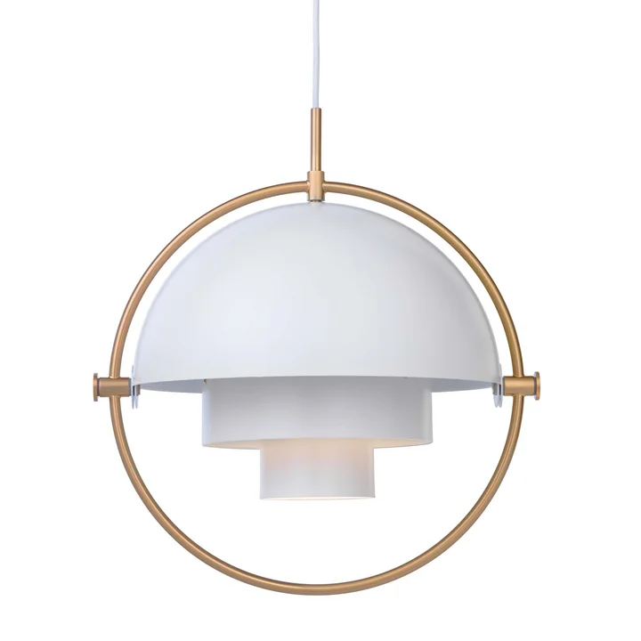 Multi-Lite pendel Ø 36 cm fra Gubi i messing / hvid