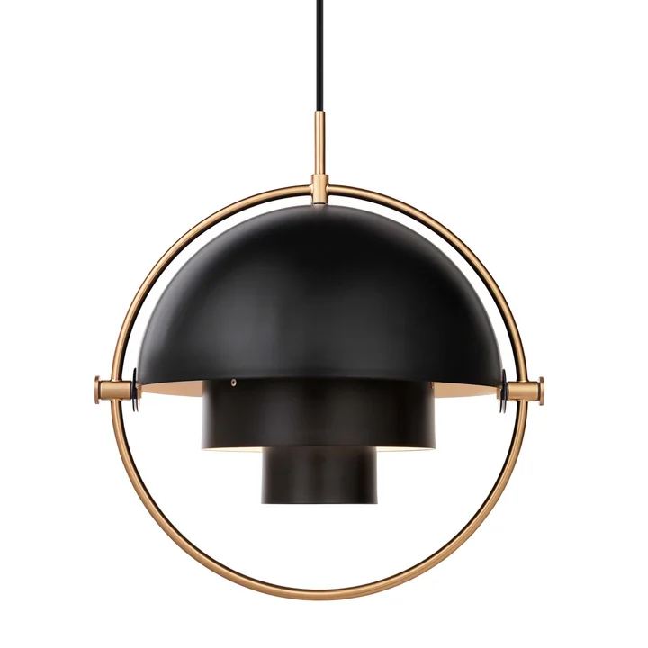 Multi-Lite pendel Ø 36 cm fra Gubi i messing / sort