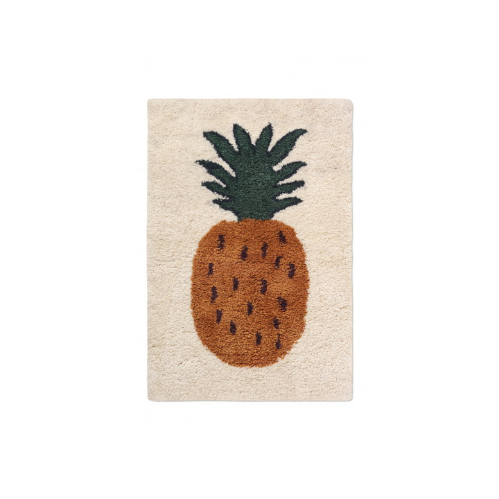 Fruiticana tæppet "Pineapple" fra ferm Living, 80 x 120 cm