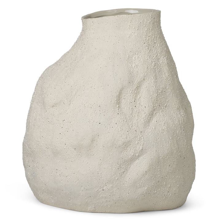 Den store Vulca Vase fra ferm Bor i off-white stone