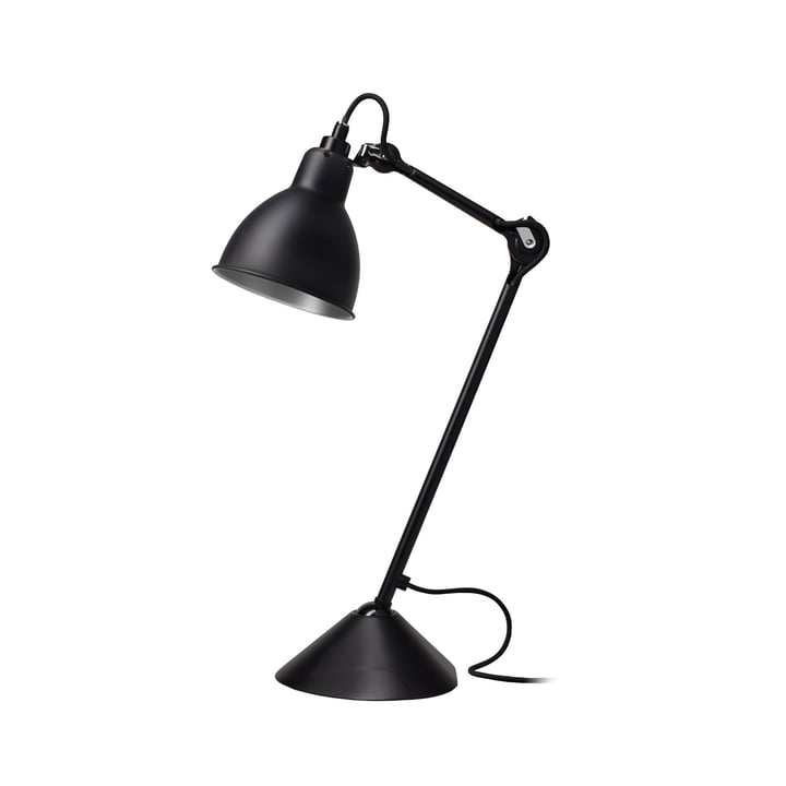 Lampe Gras nr. 205 bordlampe, sort / sort fra DCW