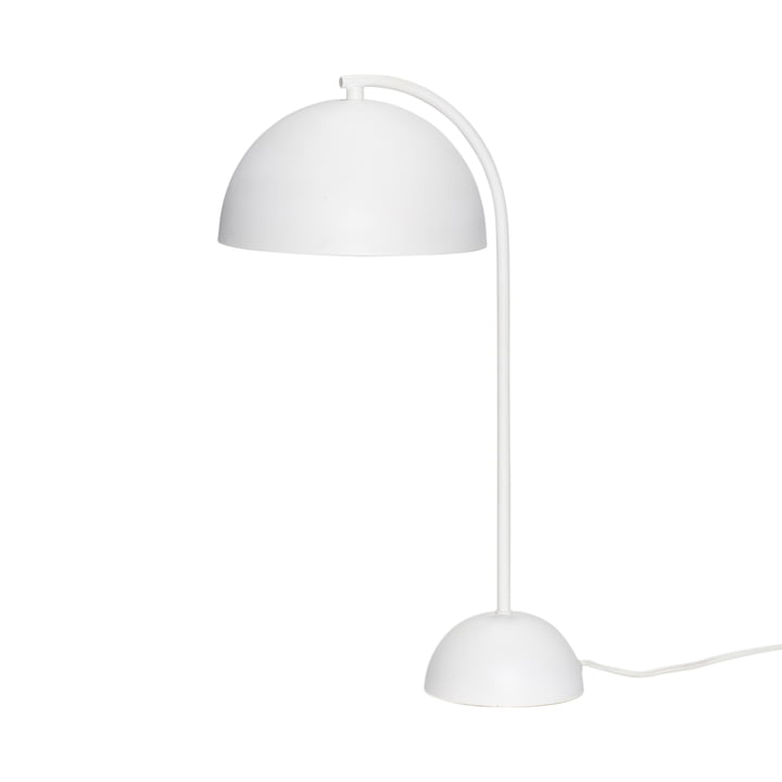 Bordlampe af metal, hvid fra Hübsch Interior