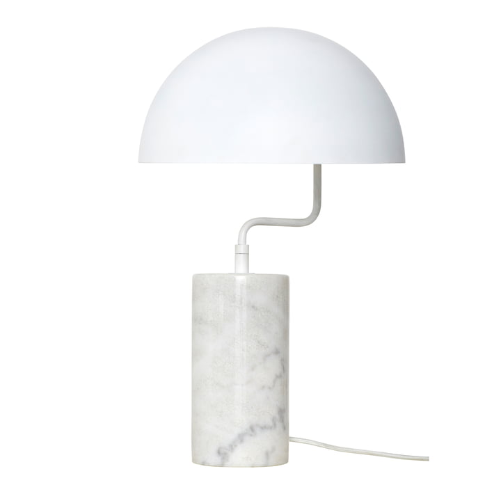 Marmor bordlampe, hvid af Hübsch Interior