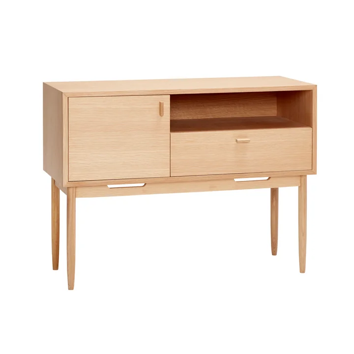Kommode med 3 rum, eg, naturlig af Hübsch Interior