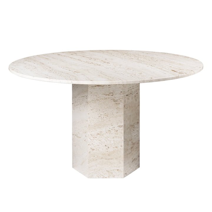 Epic spisebord, Ø 130 cm, neutral hvid af Gubi