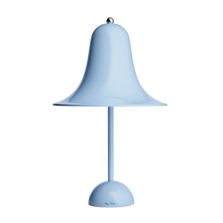 Pantop bordlampen fra Verpan i lyseblå