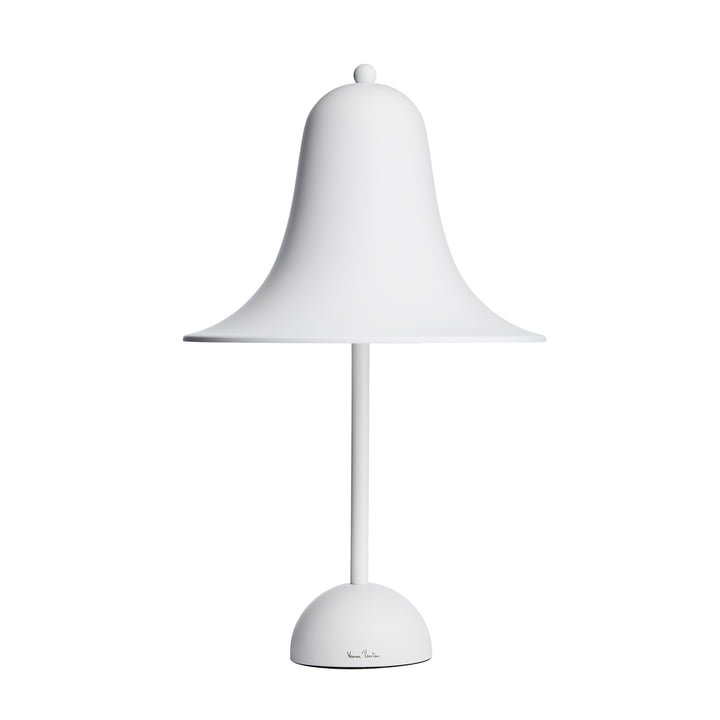 Pantop bordlampen fra Verpan i mat hvid