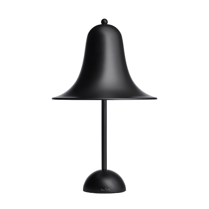 Pantop bordlampen fra Verpan i mat sort