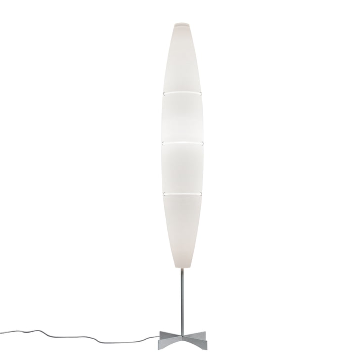 Foscarini – Havana gulvlampe med lysdæmper i aluminium/hvid