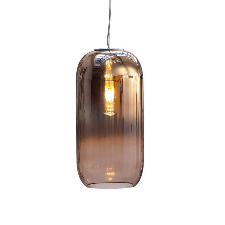 Gople vedhængslampe Ø 21 x H 42 cm ved Artemide i kobber