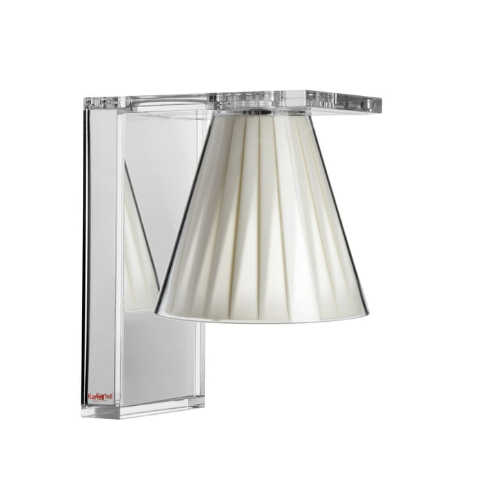Light-Air væglampe, krystalklar / beige af Kartell