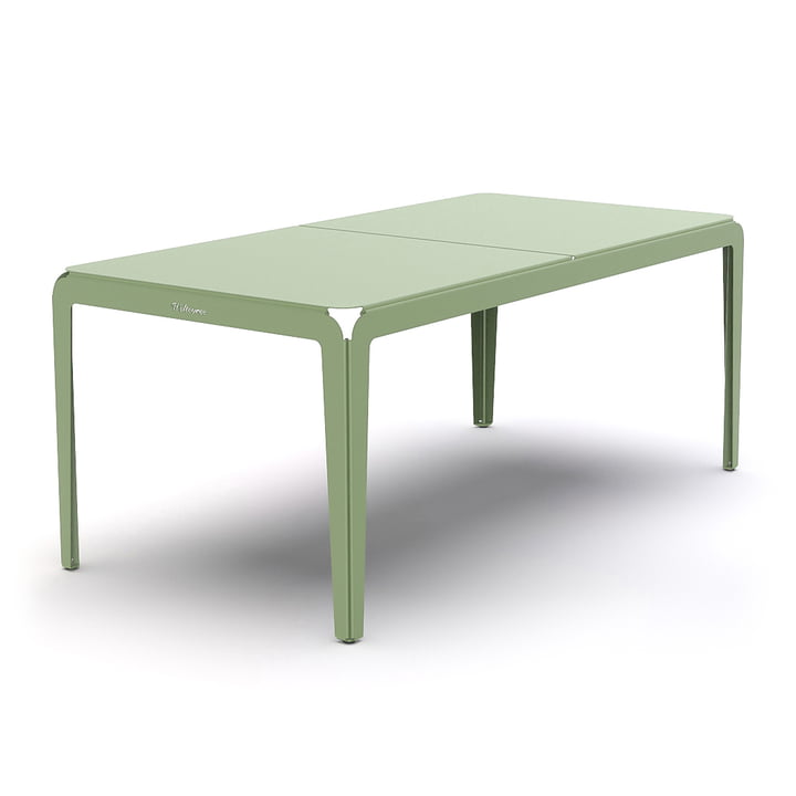 Udendørsbordet Bended Table fra Weltevree, 180 x 90 cm, lysegrøn