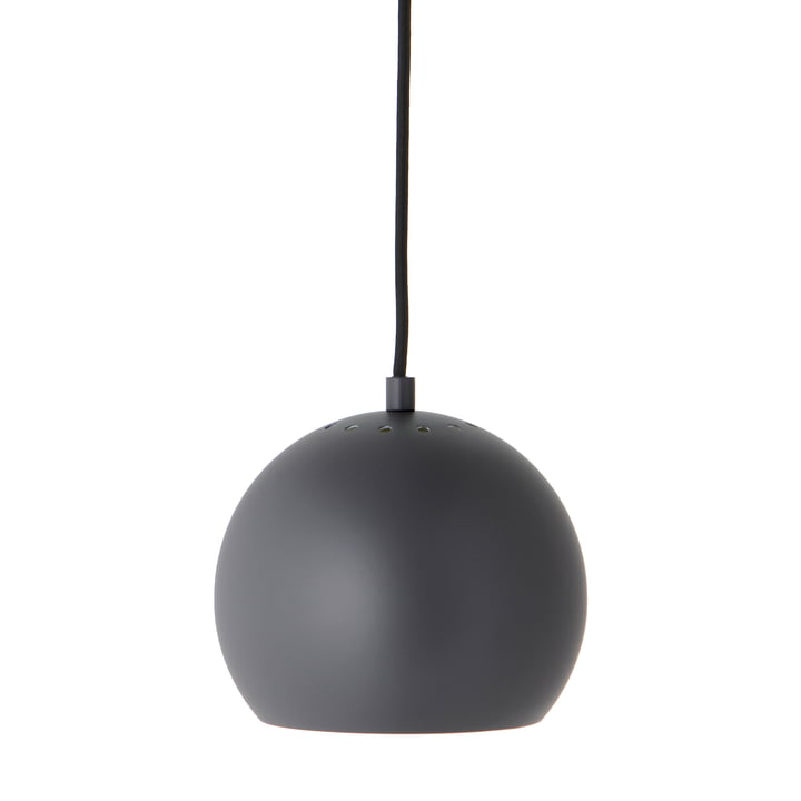 Ball Ø 18 cm, mørkegrå mat/hvid fra Frandsen