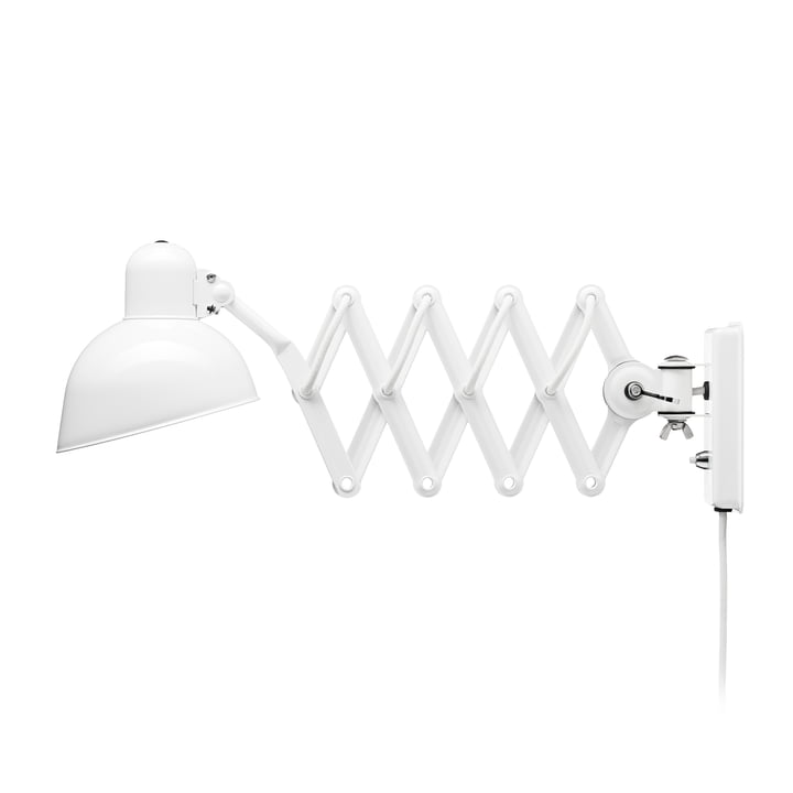 KAISER idell 6718 sakselampe Væglampe fra Fritz Hansen i blank hvid