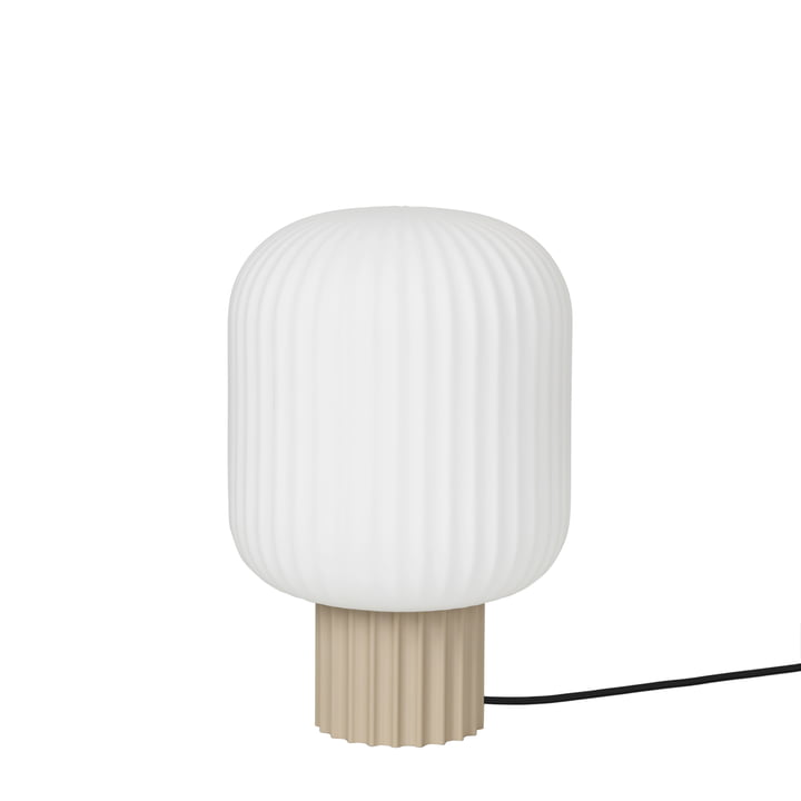 Lolly bordlampe fra Broste Copenhagen i sand / hvid, Ø 20 x H 30 cm