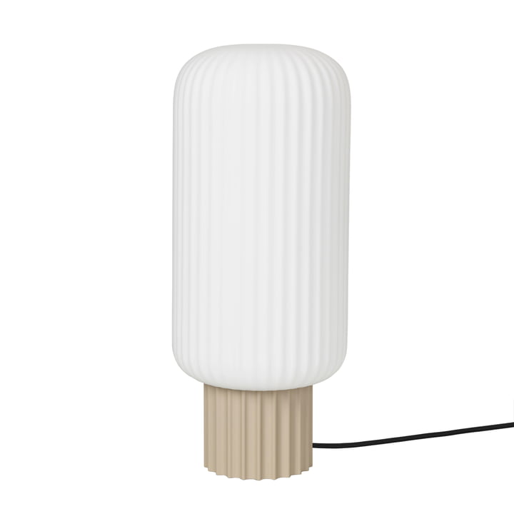 Lolly bordlampe fra Broste Copenhagen i sand / hvid, Ø 16 x H 39 cm