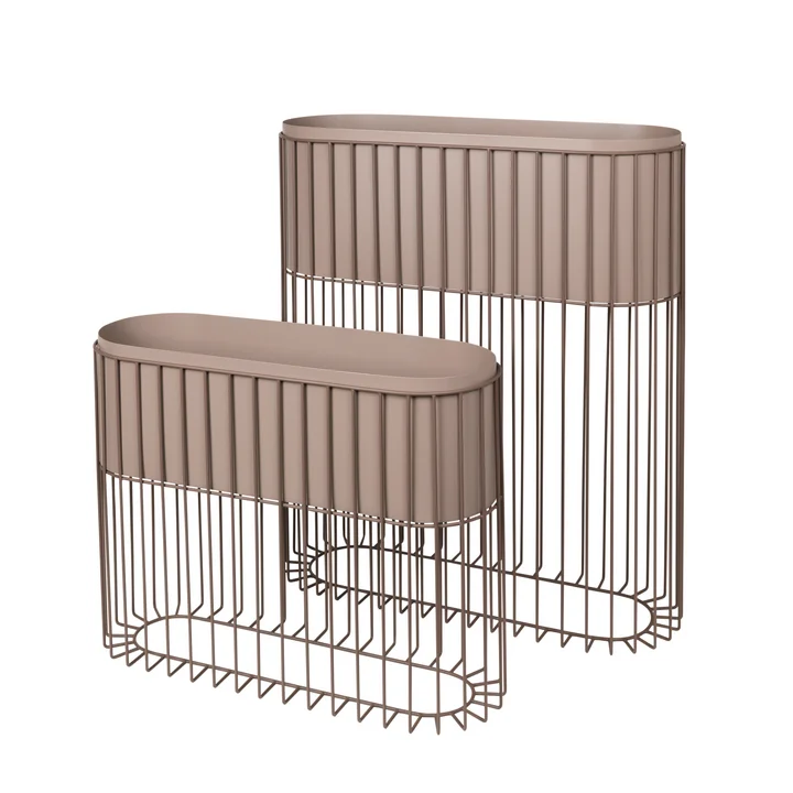 Fenja rammen med planter fra Broste Copenhagen (sæt med 2) i simply taupe / warm grey