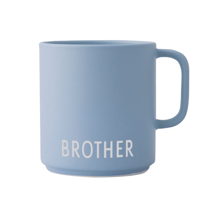 AJ Mini Favourite porcelænskrus med håndtag fra Design Letters, Brother / lyseblå