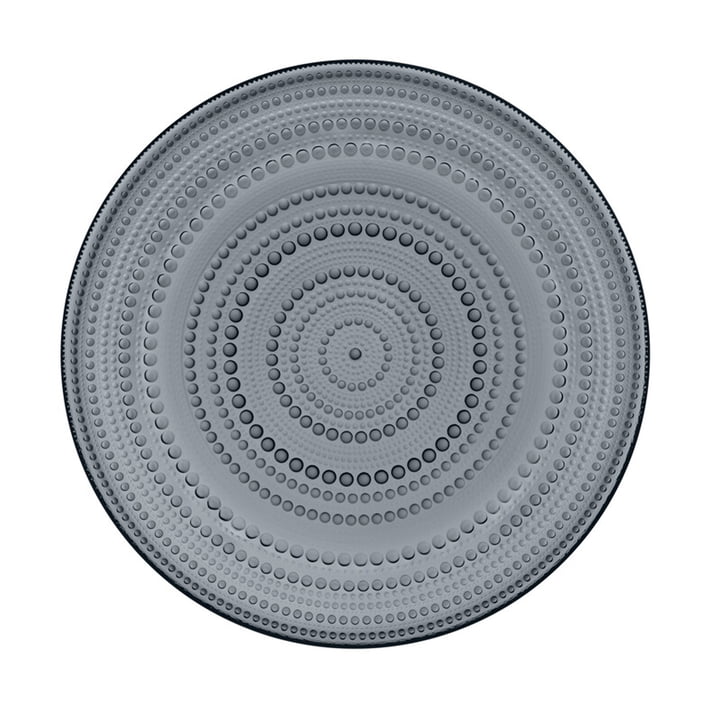 Kastehelmi tallerkenen fra Iittala, Ø 31,5 cm, mørkegrå